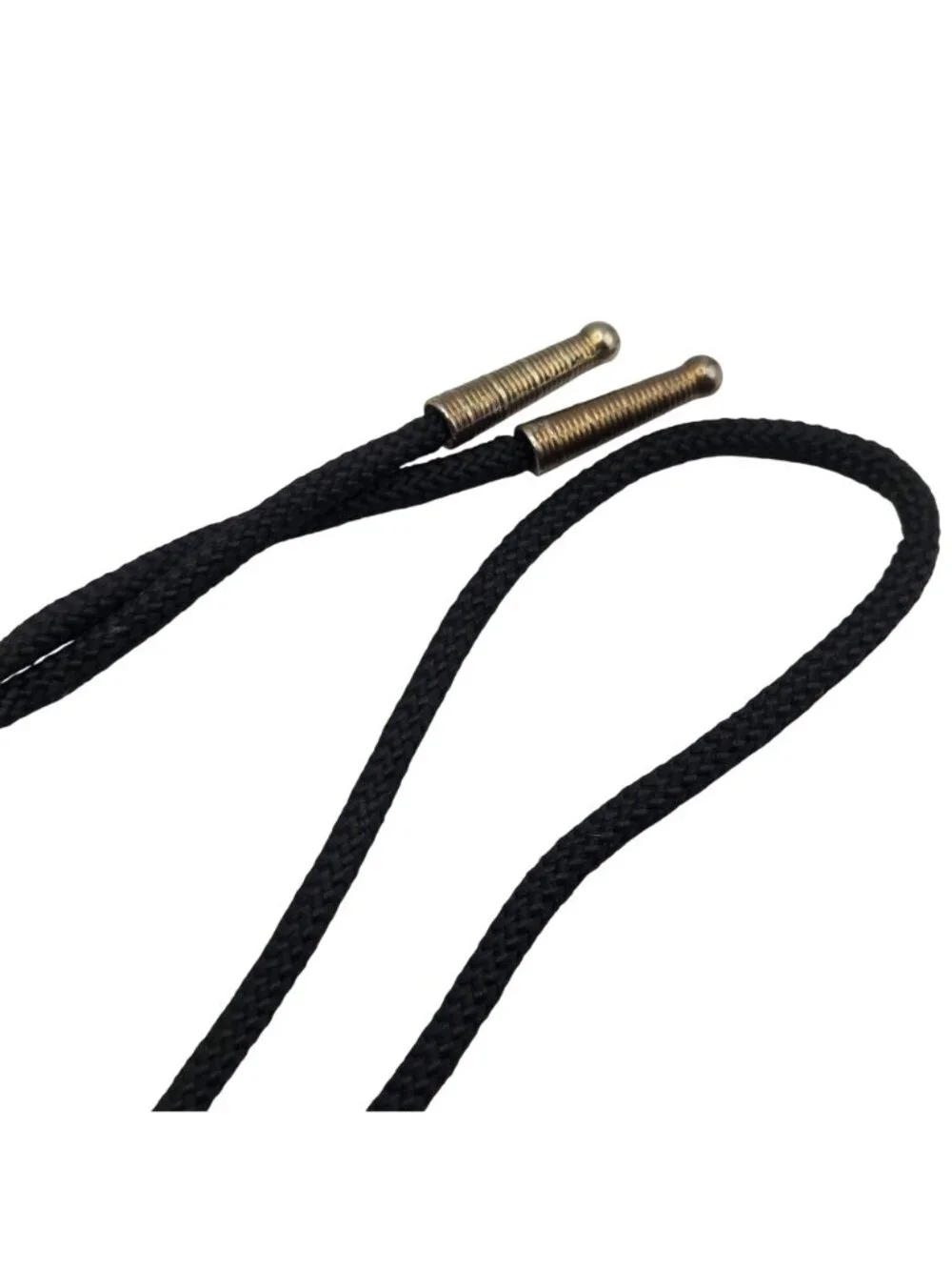 Vintage Elk Bolo Tie Cowboy Western Wear Black Gold Flakes Necktie Necklace